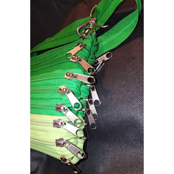 Cupcakes & Cartwheels Ombre Green Zipper Purse With Adjustable Strap Unique - Picture 3 of 8